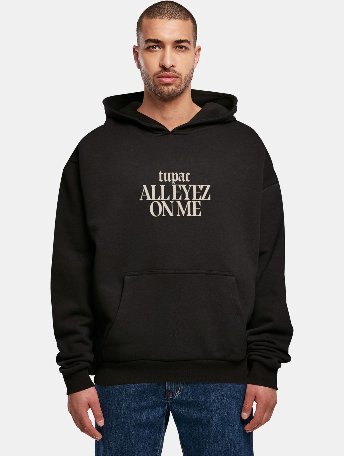 Mister Tee Herren Hoodie Baumwolle Schwarz