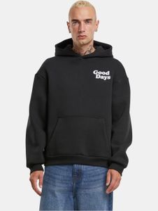 bequemer Mister Tee Herren Hoodie Rippbündchen Kapuze 330 g/m² mit Baumwolle Schwarz