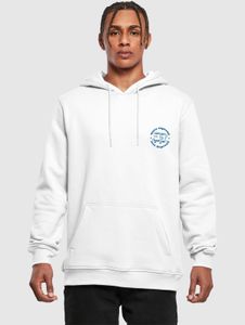 Felpa con cappuccio casual da uomo Mister Tee, 300 g/m², cotone, bianca