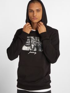 weicher Mister Tee Herren Hoodie Kordelzug Rippbündchen 300 g/m² mit Baumwolle Schwarz