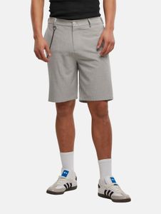 sommerliche 2Y Premium Herren Shorts Stretch Reißverschluss mit Baumwolle Grau