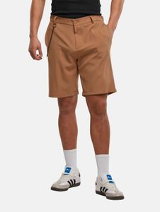 bequeme 2Y Premium Herren Shorts Stretch Reißverschluss mit Baumwolle Braun