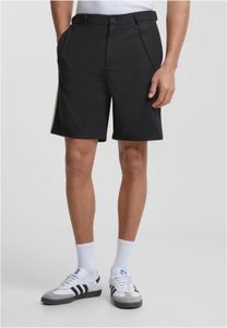 Short décontracté 2Y Premium pour homme, en coton extensible noir, poches zippées.