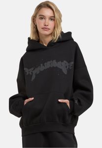 Sudadera cómoda con capucha para mujer Felicious, 310 g/m², de algodón, color negro.