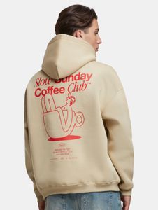 weicher Another Cotton Lab Herren Hoodie mit Baumwolle Beige