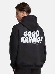 Felpa con cappuccio moderna Another Cotton Lab da uomo, in cotone, nera
