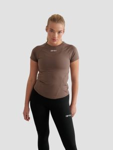 sportliches aim'n Damen T-Shirt Stretch Braun