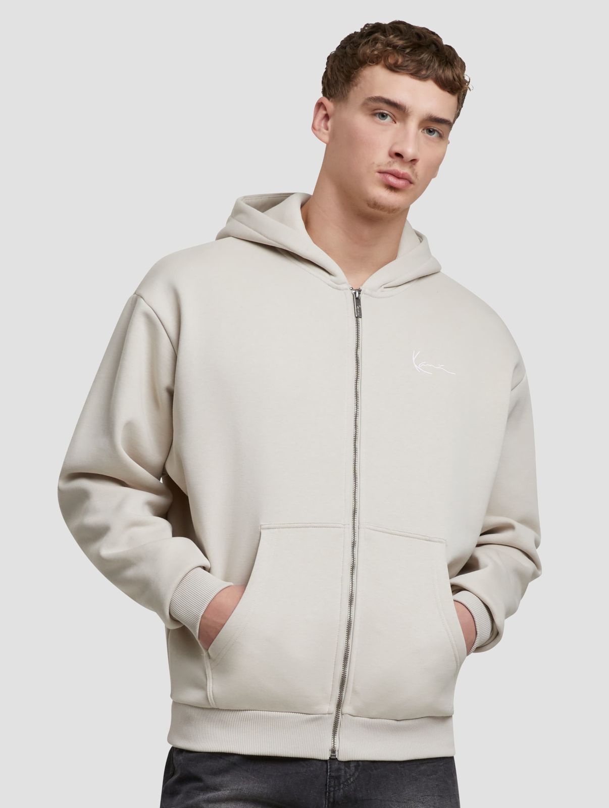 Karl Kani Herren Hoodie mit Reißverschluss und Baumwolle
