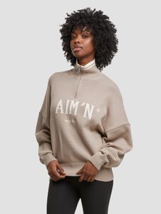 Sweat-shirt moderne aim'n pour femme, en coton gris