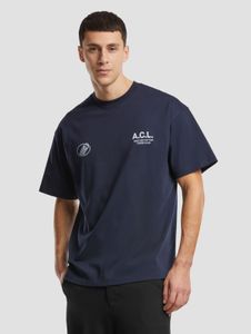 lässiges Another Cotton Lab Herren T-Shirt mit Baumwolle Blau
