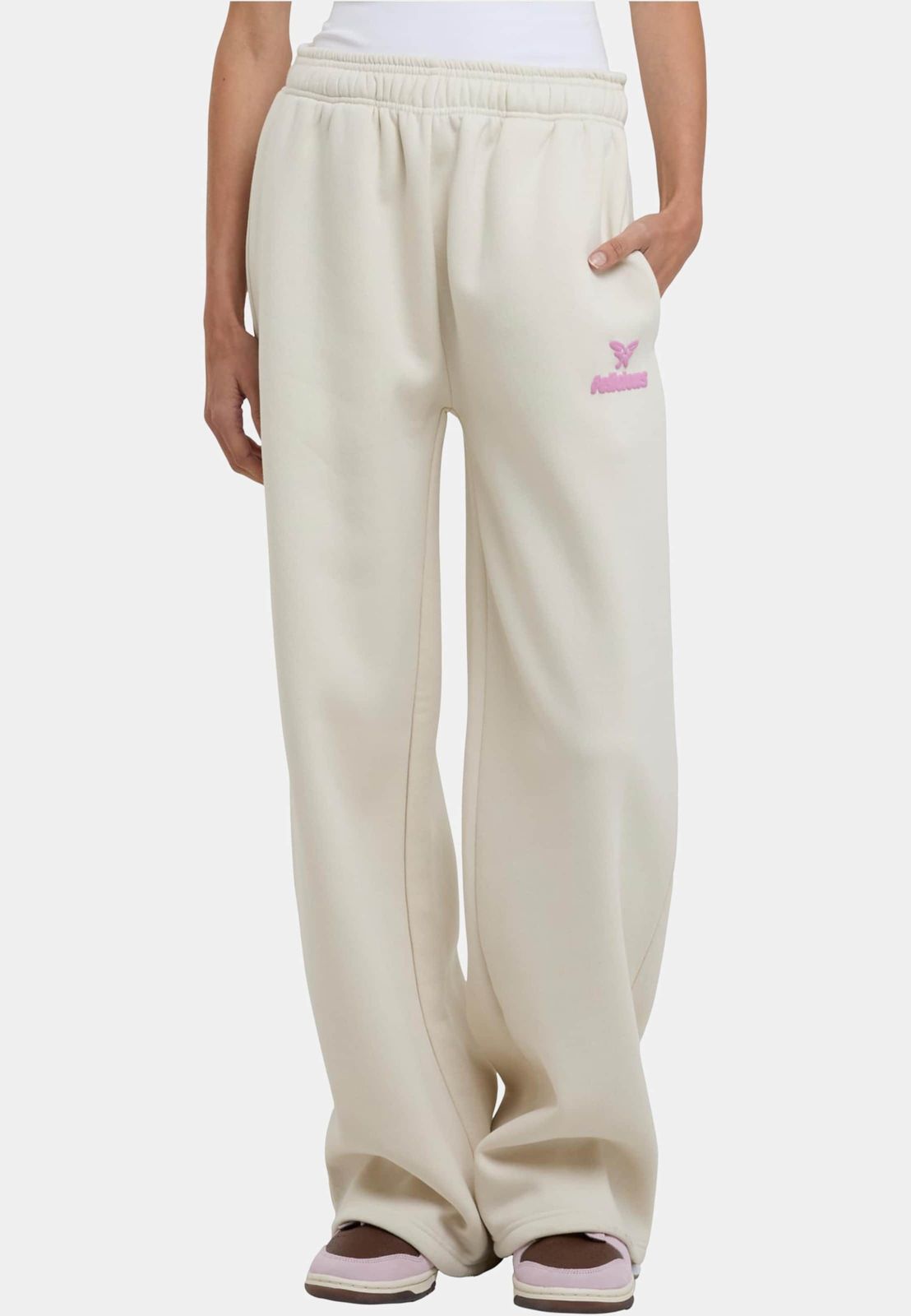 Felicious Damen Sweathose mit Baumwolle Weiß