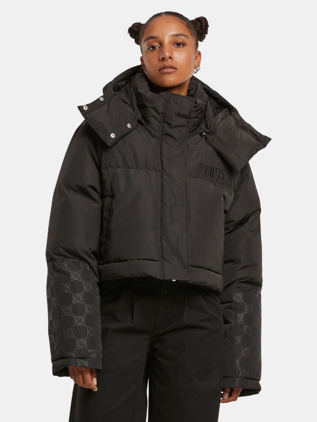 PEQUS Herren Jacke Baumwolle Schwarz