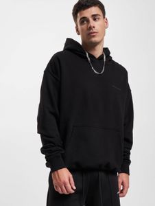Casual PEGADOR men's hoodie, oversized, made of cotton, black