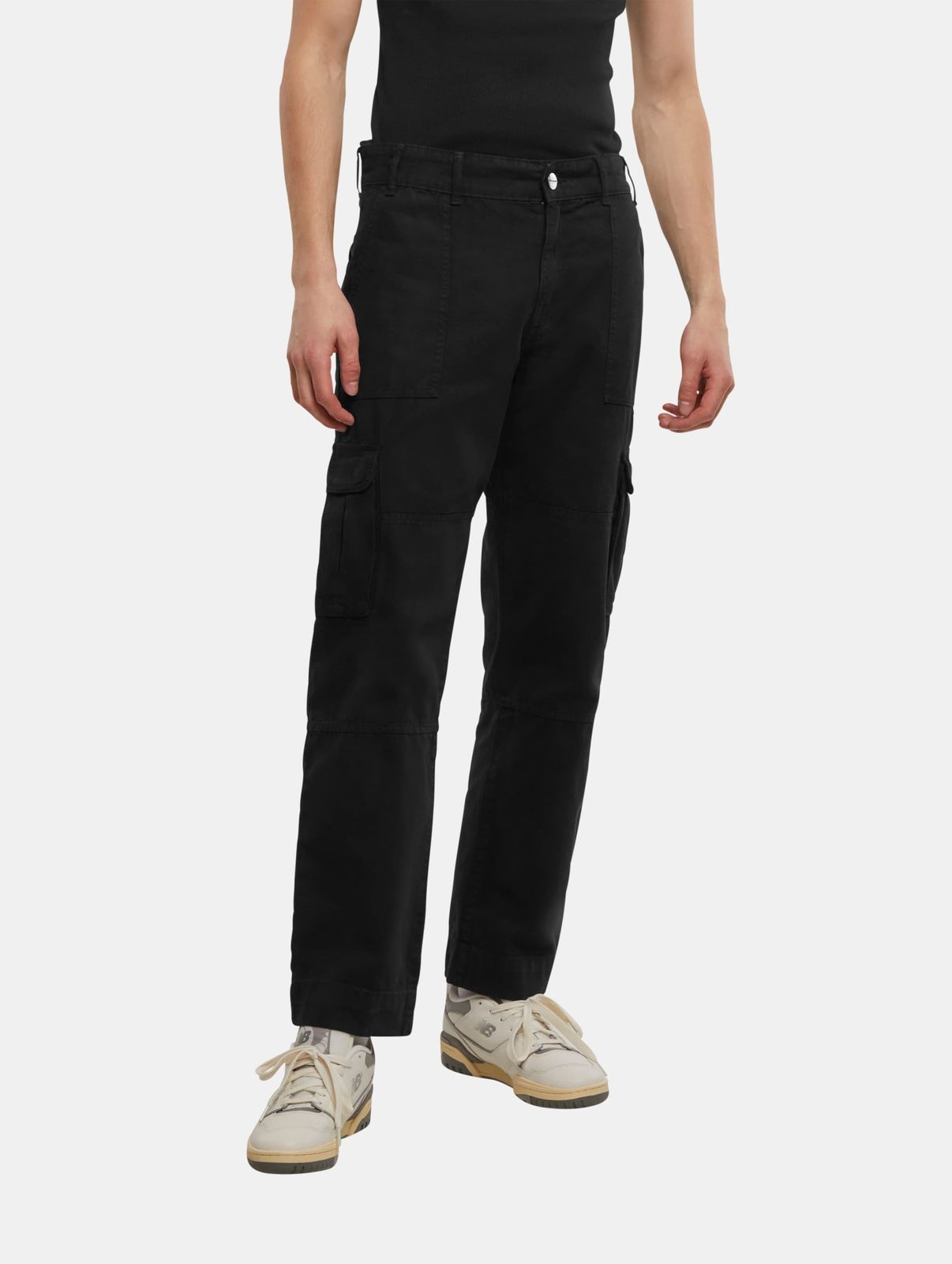 PEGADOR Herren Jeans Straight Fit Baumwolle Schwarz