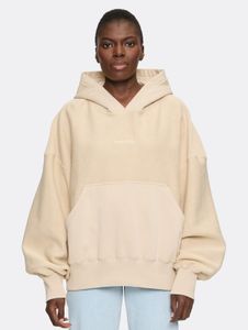 bequemer PEGADOR Damen Hoodie mit Baumwolle Beige