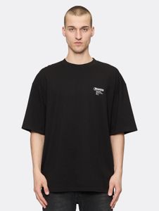 T-shirt oversize en coton noir pour homme PEGADOR moderne