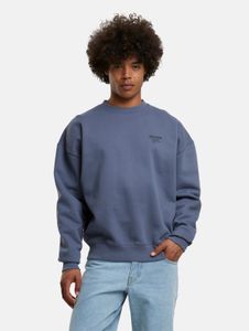 bequemes PEGADOR Herren Sweatshirt Rippbündchen Oversize mit Baumwolle Blau
