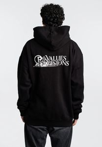 lässiger PEGADOR Herren Hoodie Kapuze Oversize mit Baumwolle Schwarz