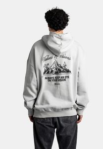 Felpa con cappuccio oversize da uomo Modern Pegador in cotone, grigia