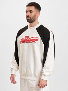 bequemes Rocawear Herren Sweatshirt Rippbündchen mit Baumwolle Weiß/Schwarz