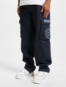 bequeme Rocawear Herren Jeans Reißverschluss Taschen mit Baumwolle Blau