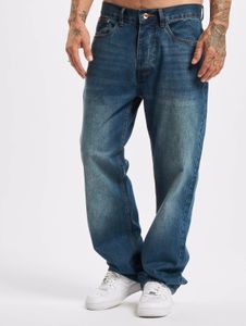 bequeme Rocawear Herren Jeans Reißverschluss mit Baumwolle Blau