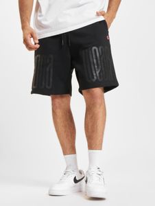 Short d'été Rocawear pour homme, en coton noir, avec cordon de serrage et poches.