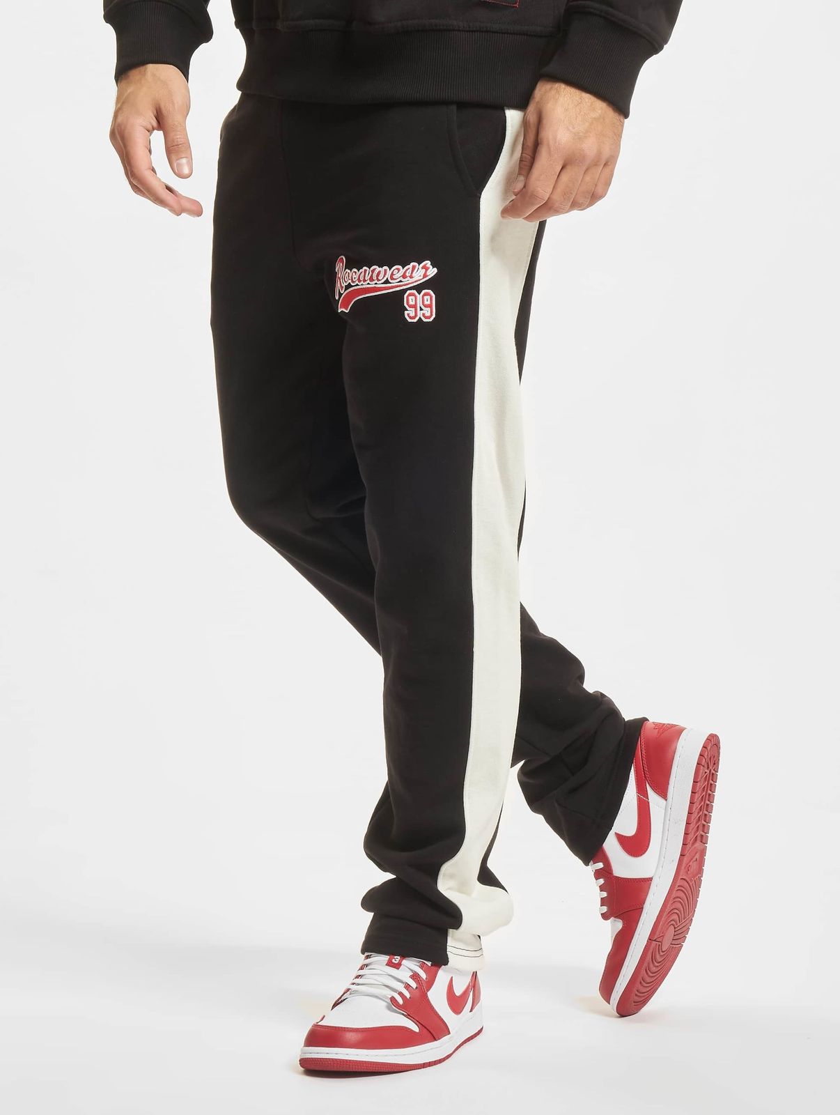 Rocawear Herren Jeans mit Kordelzug und Baumwolle in Schwarz
