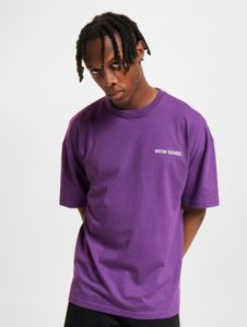 Casual 9N1M SENSE men's hooded T-shirt with cotton, lilac-violet