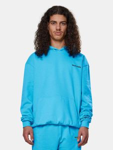 moderner 9N1M SENSE Herren Hoodie Rippstrick Kapuze 350 g/m² mit Baumwolle Blau