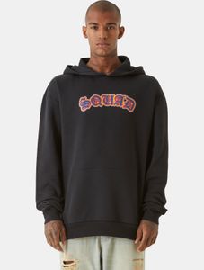 Comoda felpa con cappuccio da uomo 9N1M SENSE con polsini e cappuccio a coste, 350 g/m² di cotone, nera.