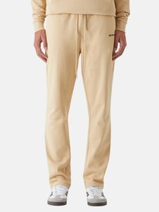 bequeme 9N1M SENSE Herren Jeans Straight Fit Kordelzug Taschen mit Baumwolle Beige