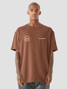 bequemes 9N1M SENSE Herren T-Shirt Oversize 240 g/m² mit Baumwolle Braun
