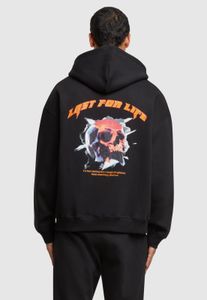 Modern 2Y Studios Men's Hoodie, Zip-Up, Oversized, Cotton, Black