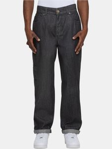 lässige Southpole Herren Jeans Reißverschluss Taschen mit Baumwolle Schwarz