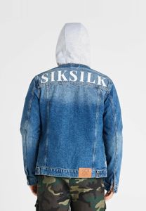 bequeme Sik Silk Herren Jeans Kordelzug Taschen mit Baumwolle Blau
