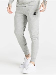 Modern Sik Silk men's jeans with drawstring and pockets, grey