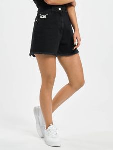 sommerliche GCDS Damen Shorts Reißverschluss Taschen Schwarz