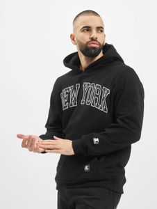 Casual starter hoodie for men, large hood, drawstring, 280 g/m², cotton, black