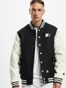 lässige STARTER Herren Jacke Taschen 600 g/m² Schwarz/Weiß