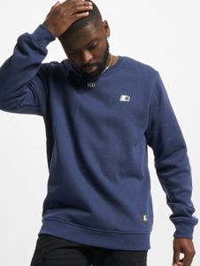 Comfortable starter men's sweatshirt, ribbed knit fleece, 300 g/m² with cotton, navy