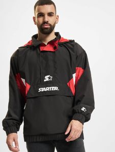 schlichte Starter Herren Jacke große Kapuze Kordelzug 78 g/m² Schwarz