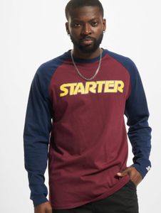 Casual men's starter sweatshirt, 180 g/m², cotton, Bordeaux red/blue