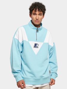 Modern starter men's sweatshirt, zip-up, oversized, 68 g/m², light blue