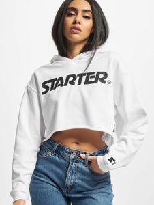 weicher Starter Damen Hoodie große Kapuze Kapuze 300 g/m² mit Baumwolle Weiß