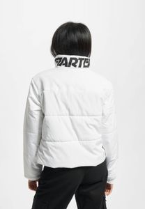 Chaqueta moderna de mujer Starter con cremalleras y bolsillos, 139 g/m², blanca.