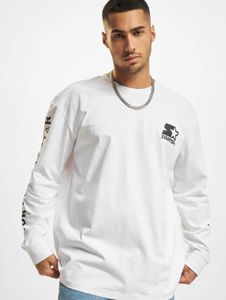 Comfortable starter men's sweatshirt with ribbed cuffs, 240 g/m², cotton, white