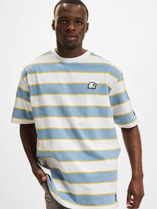 Comfortable starter men's T-shirt, oversize, 240 g/m², cotton, white/blue