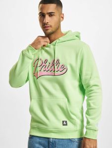 Casual starter hoodie for men, large hood, drawstring, 300 g/m² cotton, green