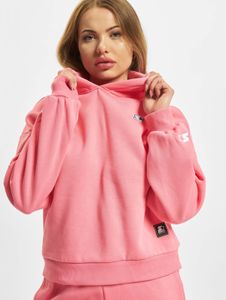 Modern starter women's hoodie with drawstring and ribbed cuffs, 300 g/m² cotton, pink
